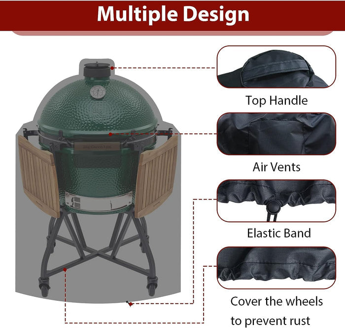 34 Inch Dia Full Cover for XLarge Big Green Egg Kamado, Big Grill Joe Ceramic Grills