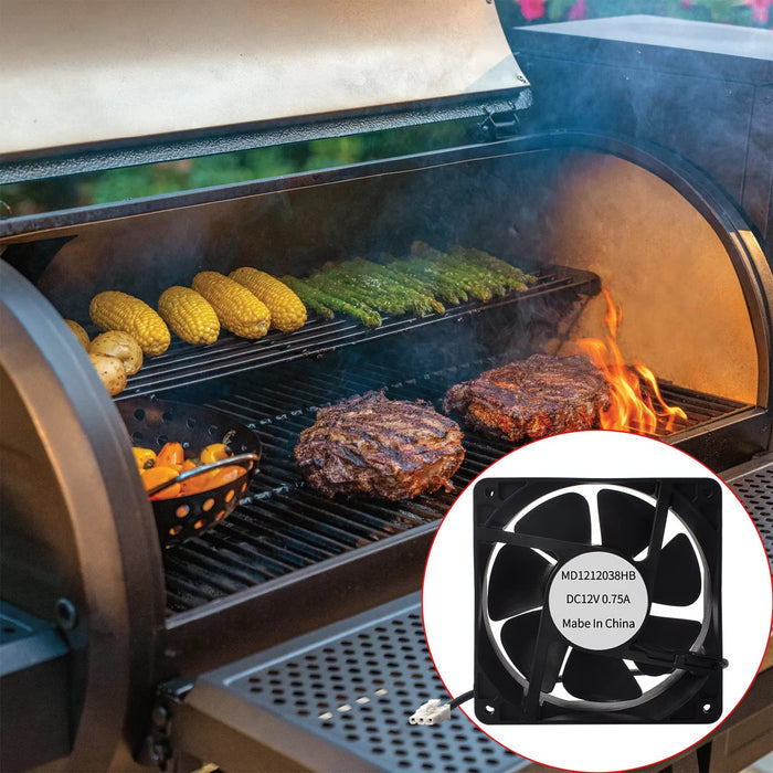 3800RPM Turbo Control Fan fits for Char-Griller Gravity Fed 980 Charcoal Grill