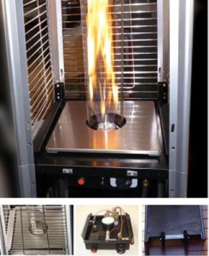3BOLT SGT-Burner 3 Bolt Hole Pattern Burner for Square Glass Tube Patio Heater w/Regulateor
