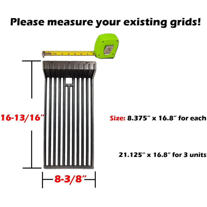 Broilmaster 16 13/16" X 3 Cast Iron Grill Cooking Grates Dimension