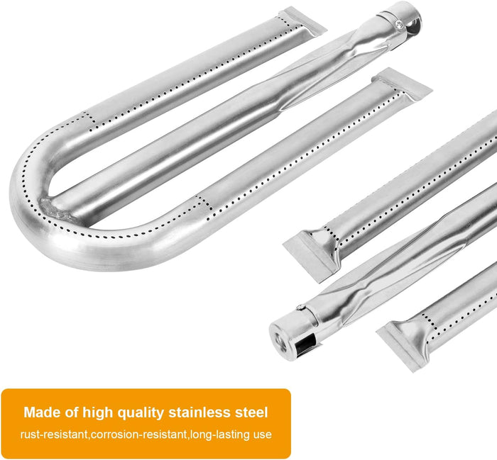 3Pcs Stainless Steel Grill Burner Tubes Kit for Lucullan MR3000, MR4000 Gas Grills