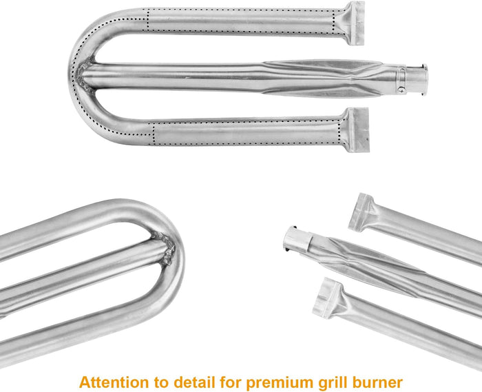3Pcs Stainless Steel Grill Burner Tubes Kit for Lucullan MR3000, MR4000 Gas Grills
