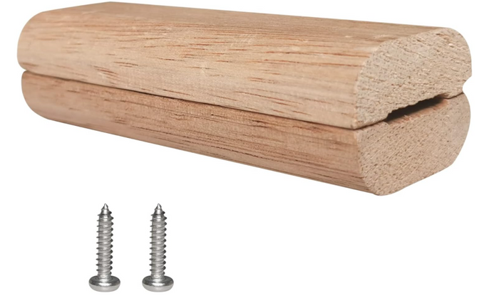 4" Handle Wood Block Replacement for Medium/Small Big Green Egg Accessories with Screws