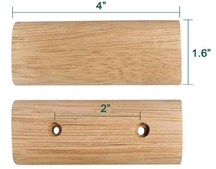 4" Handle Wood Block Replacement for Medium/Small Big Green Egg Kamado Grill with Screws (Not fit Year Before 2012)