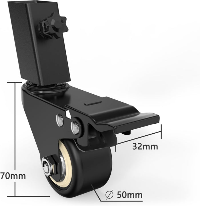 4 Pcs 2'' Caster Wheels with Safety Lock fits for Blackstone 17 and 22 inch Flat Top Griddle Grills