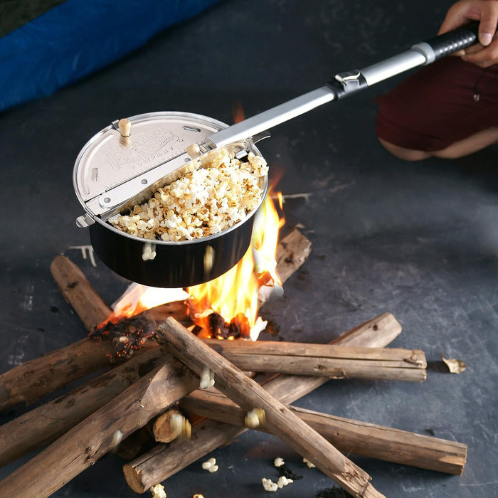 4 Quart Popcorn Pit Popper Campfire Fire Pit Popcorn Popper Theater Popcorn Outdoors