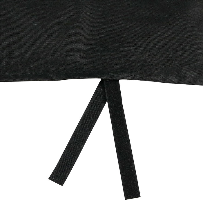 48-Inch Black Firewood Log Hoop Cover Heavy-Duty Outdoor Weather-Resistant Polyester with PVC Backing