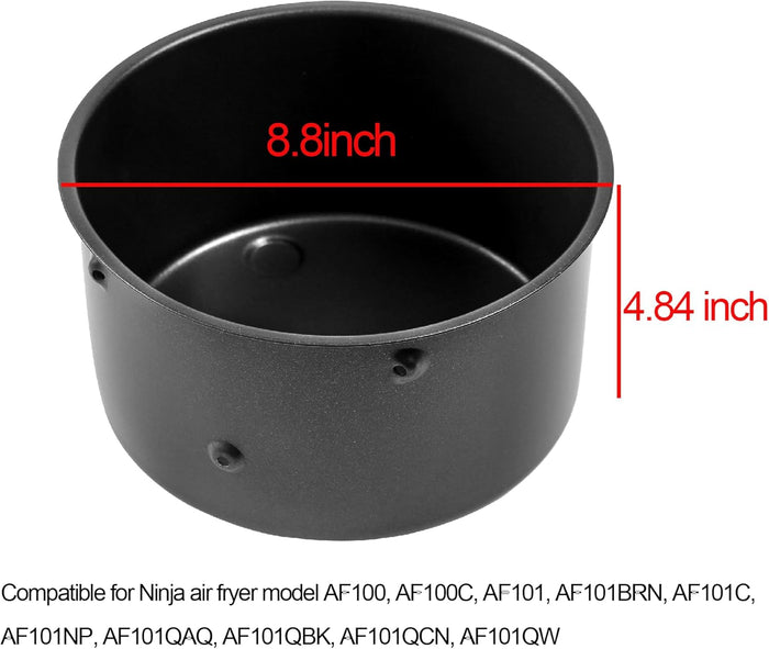 4QT Air Fryer Basket for Ninja AF101, AF100, AF100C, AF101BRN, AF101C, AF101NP, AF101QAQ, AF101QBK Air Fryers
