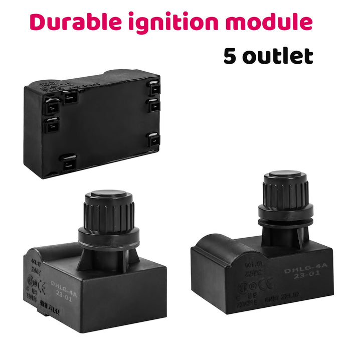 5 Burner BBQ Spark Generator Push Button Ignition Switch Nexgrill 5 Outlet Grill Parts