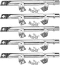5 Pcs Burners Kit for Dyna Glo DGA480, DGA550, DGB390, DGB730, BGE530, M365GMD Gas Grills, 12-17.5 inch fit 104-13011, 113-03003, 123-03003