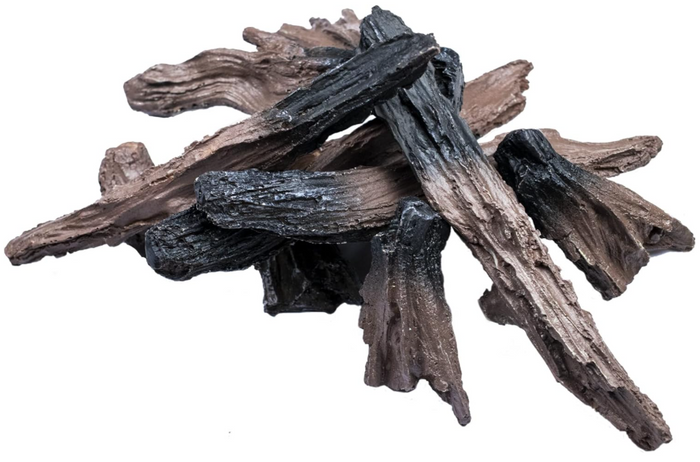 5 Pieces Logs for Electric Fireplace, Realistic Synthetic Resin Log Decoration for Indoor Electric Fireplaces