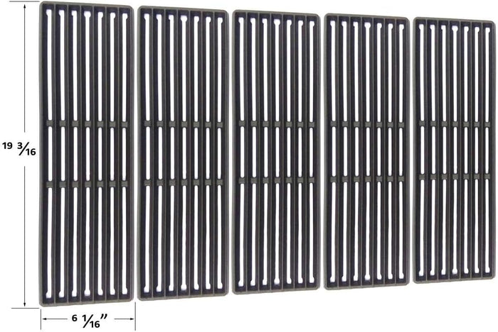 5Pcs Cast Iron Cooking Grid Grates Kit for Master Forge 578489, 678489 Grills