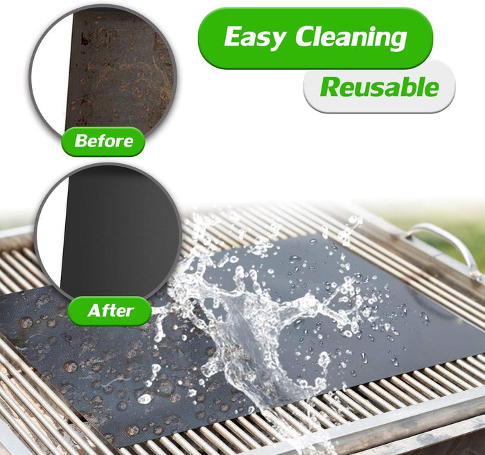 6 Pcs BBQ Grill Mat Set, Heavy Duty, Reusable, Easy to Clean and Non-Stick, 15.75 x 13 Inch