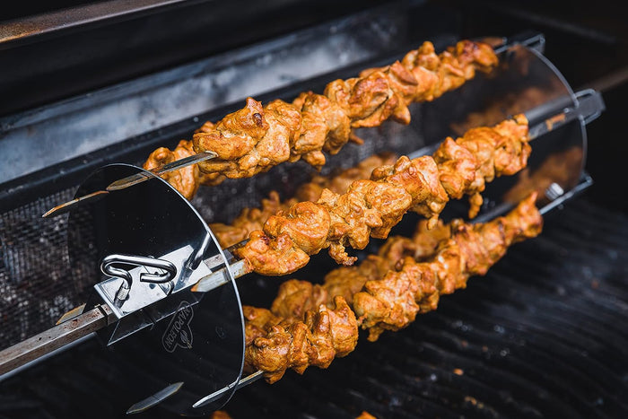 64008 Rotisserie Shish-Kebab Skewer Set Grill Accessory for Most Napoleon Grills, Stainless Steel