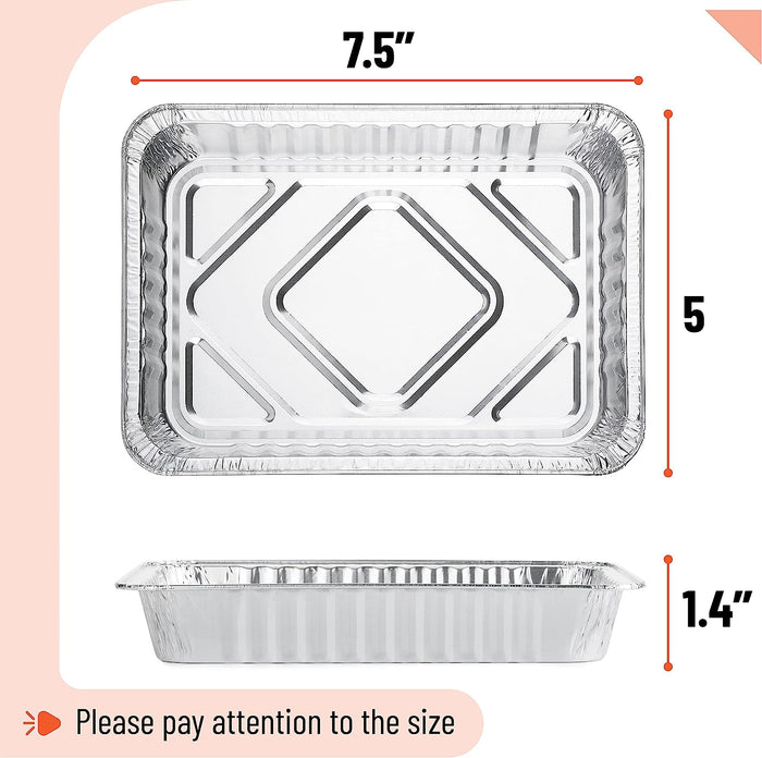 6415 22 Pack Silver Small Drip Pans fits Weber Charcoal Kettles, Pulse, Weber Q Series, Spirit and Genesis Series Grills