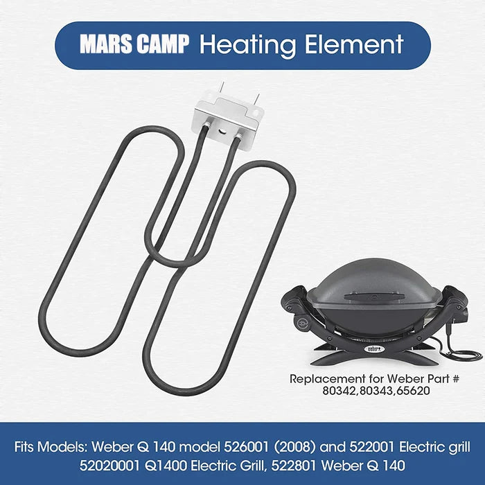 65620 Heating Element Replacement Part for Weber 80342, 80343, 65620, Q140, Q1400 Grills
