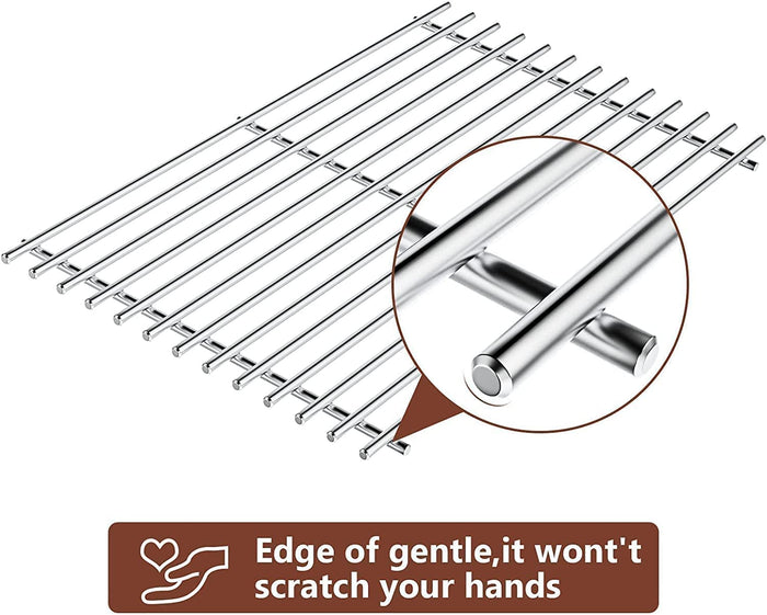 9mm Cooking Grates for Weber Summit E-620, S-620 Gas Grills Without Smoker Box