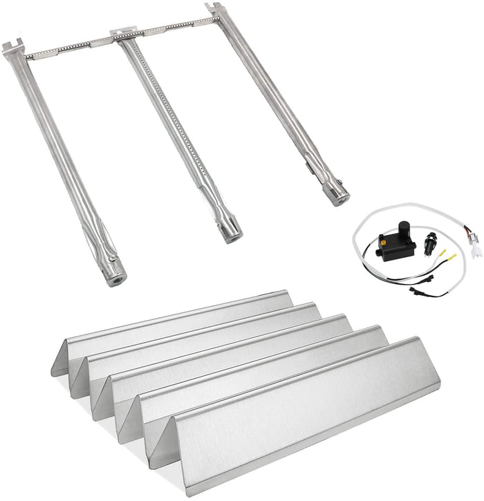 69787 Burner + 7636 Flavor Bars + 7642 Igniter, Weber Spirit 300 Front Knobs Series Replacement Parts Kit