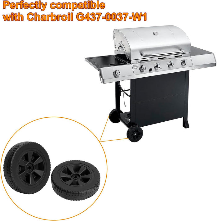 7 Inch Plastic Grill Wheels 2Pcs Kit for Kenmore Grills