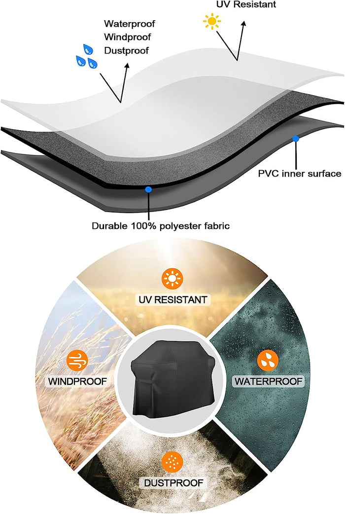 7109 Premium Grill Cover for 7555 Weber Summit 600 Series 6 Burner Gas Grills, 75" W x 27" D x 47" H