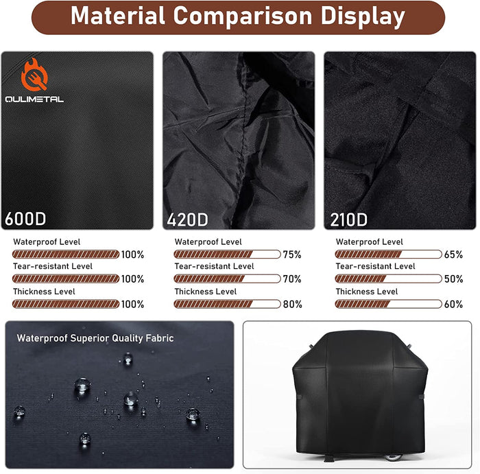7132 Grill Cover for Weber Genesis II E-610, Genesis II LX E-640, S-640 6 Burner Grills and other 6 Burner Gas Grills 73L x 25W x 44.5H