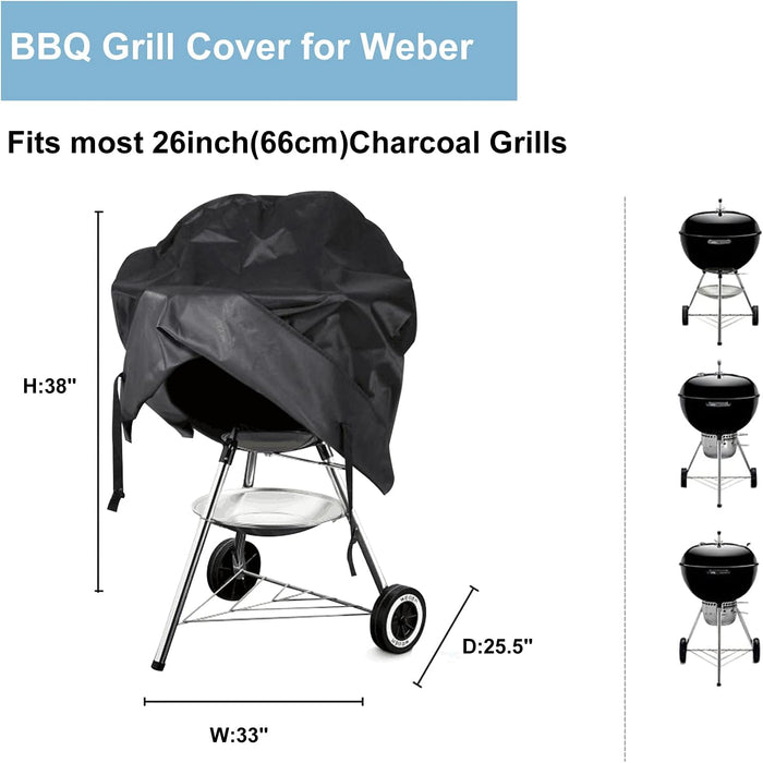 7153 Grill Cover for Weber 26 inch Kettle Charcoal Grills