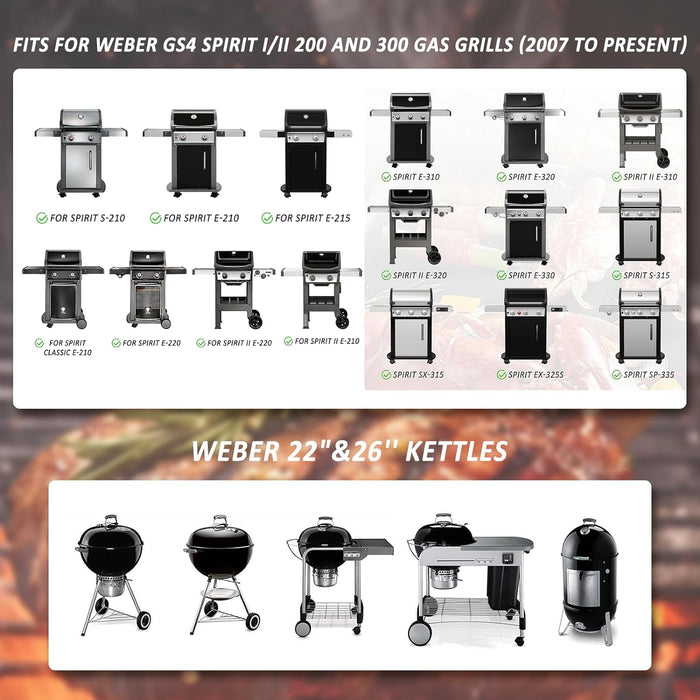 7581 Thermometer 60540 fits all Weber Spirit I & II 200 & 300 series grills, Q Series and Charcoal Grills
