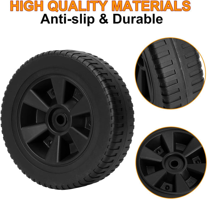 8 Inch Plastic Grill Wheels 2Pcs Kit for Arkla Grills