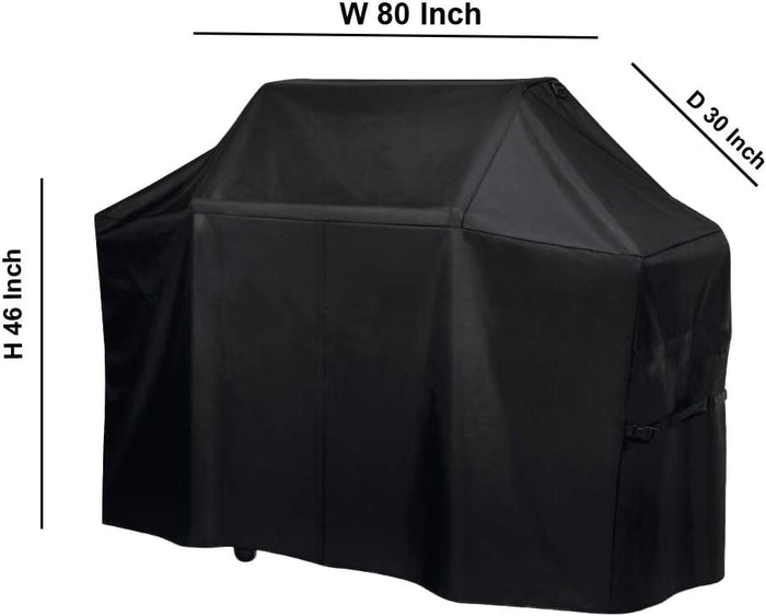 80 Inch Barbecue Grill Premium Cover for Large BBQ Grills, 80"L x 30"W x 46"H