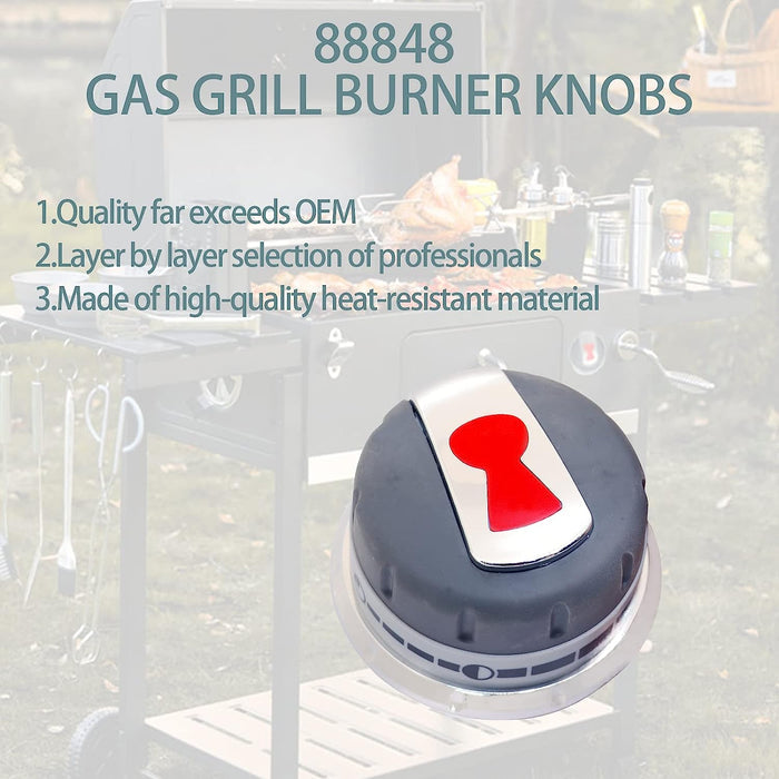 88848 Grill Burner Knobs for Weber Genesis 300 Series, 310, 320, 330 Gas Grills Front Knobs Models