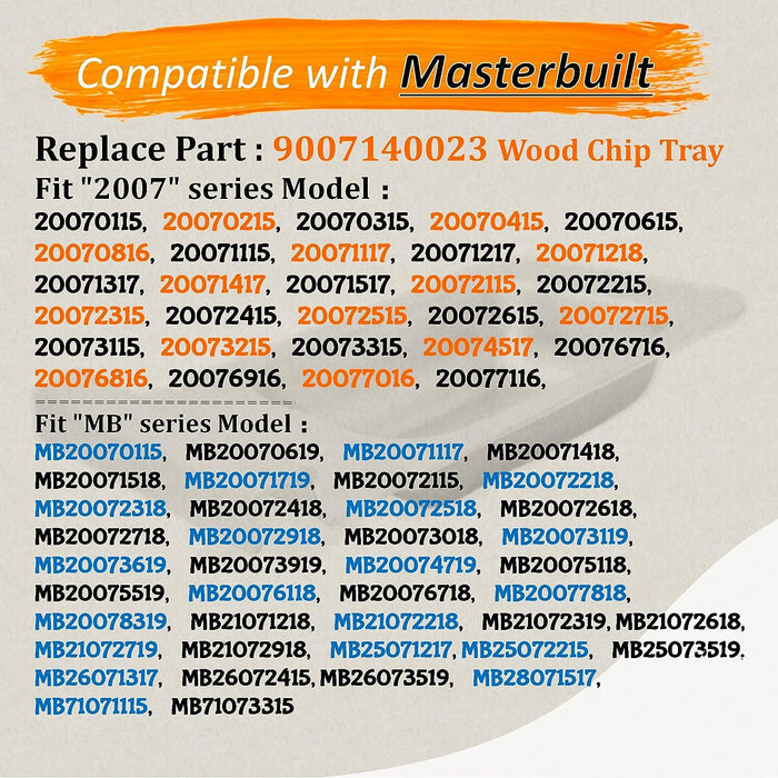 9007140023 Wood Chip Tray for Masterbuilt 30 inch & 40 inch Digital Electric Smokers
