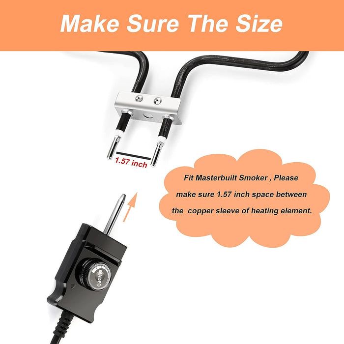 9007160016 Thermostat Probe Control Power Cord fits Masterbuilt Electric Smokers