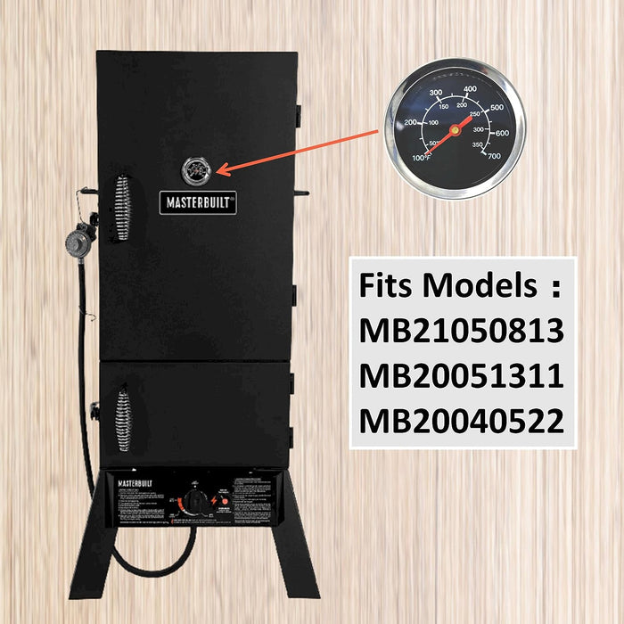 9905180016 Temperature Gauge Kit for Masterbuilt MB20050211, MB20051311, MB20052318 etc Propane Smokers