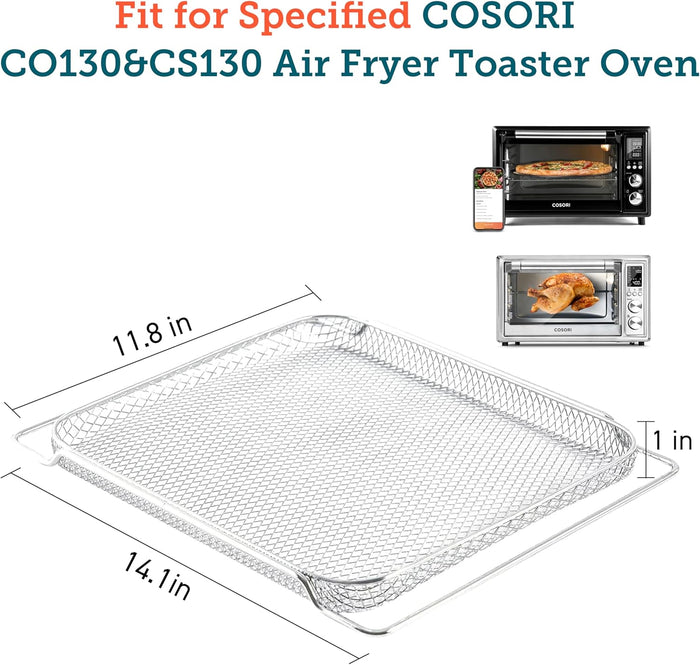 Air Fryer Basket for COSORI CO130-AO, CS130-AO & CS130-CFH, Air Fryer Toaster Oven Replacement Accessories
