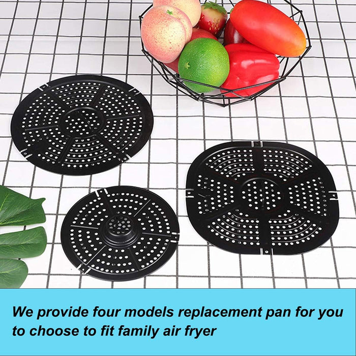 Air Fryer Grill Pan Fit for Chefman Power Dash 5QT Air Fryers Non-Stick Chefman Air Fryer Accessories, Dishwasher Safe 8.46 inches