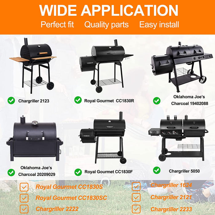Universal 15-28'' x 13'' Ash Pan Kit for Char-Griller, Royal Gourmet and Oklahoma Joe’s Smoker Grills