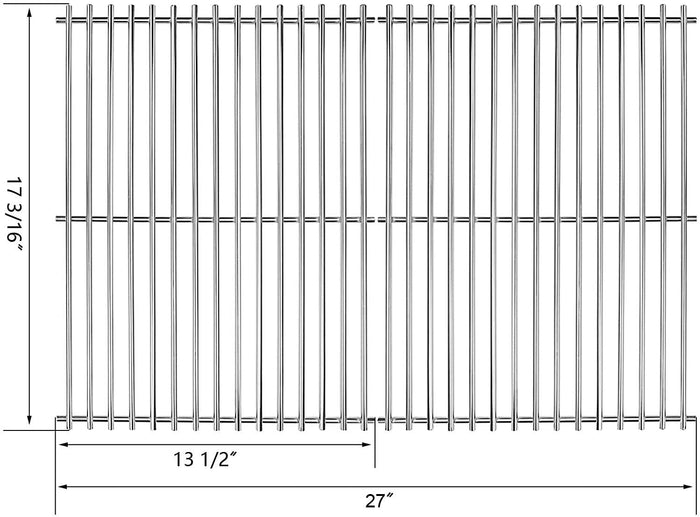 BBQ Cooking Grates 17.2'' x 27'' for Brinkmann 810-9490-0, 810-9490, 810 9490, 8109490 Grills