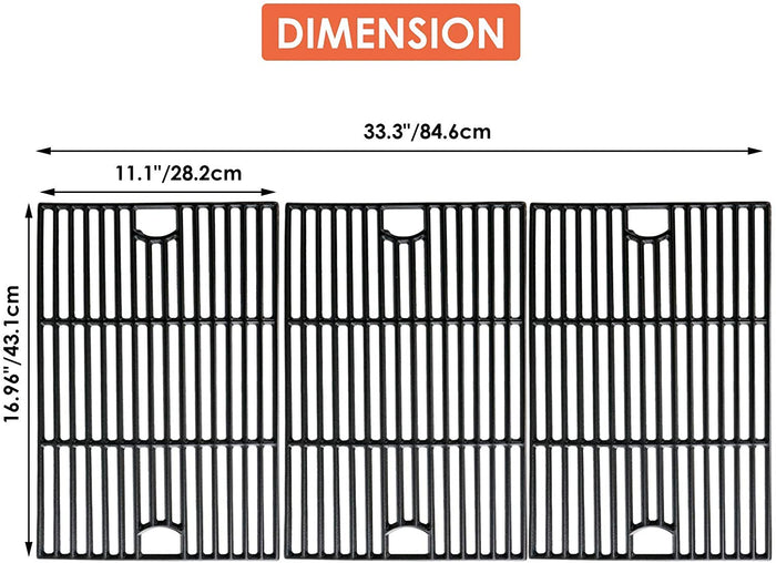 BBQ Grates for all Nexgrill 6 Burner 720-0896, 720-0869CG, 720-0898, 720-0898A Gas Grills, Cast Iron Replacement Parts
