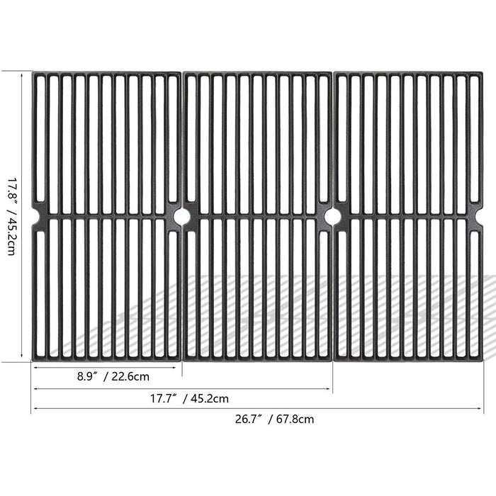 BBQ Grates for Browning GR2061307-BN-00, 3 Pcs Kit 26 13/16" x 17 3/4", Grill Replacement Parts