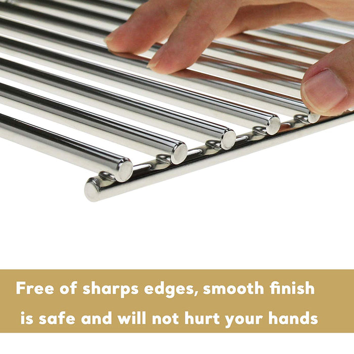 BBQ Grates for most 4-5 Burner Nexgrill Gas Grills, 720-0830H, 720-0888N, 720-0670 etc, 17 X 26.4''