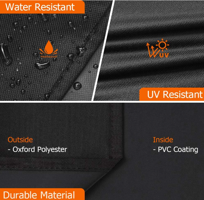 BBQ Grill Cover for TEC 44 Inch Built in Grill, Waterproof 600D Heavyduty UV Resistant - 45''(W) × 29''(D) × 26''(H)