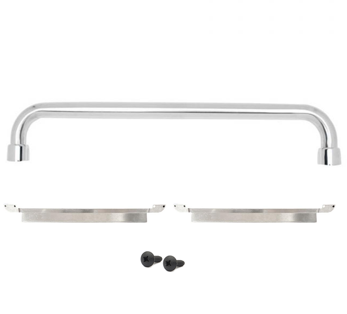 BBQ Grill Handle and Heat Shields Kit fits Broil-Mate Gas Grills, Grill Replacement Parts