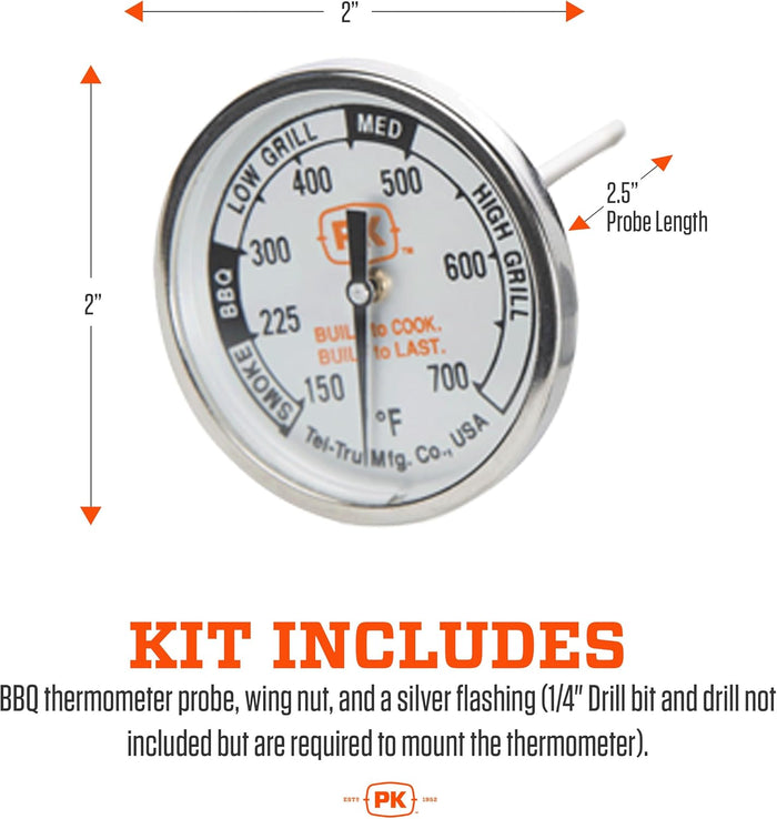 BBQ Grill Thermometer PK99085 Temperature Gauge Kit for PK Grills