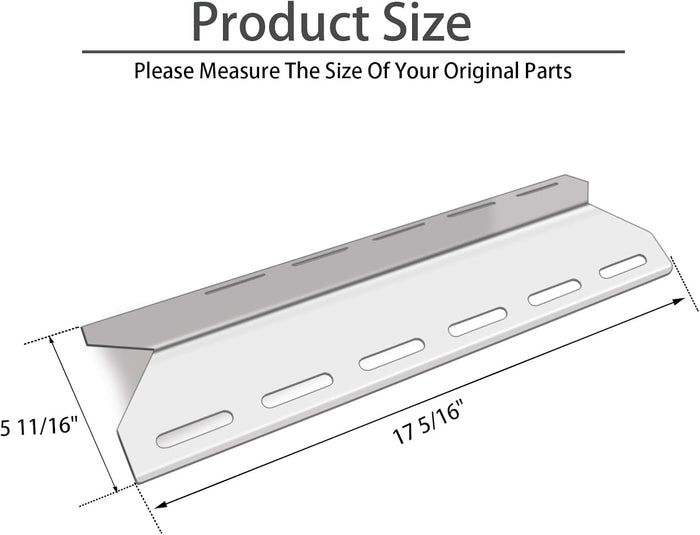 BBQ Heat Plates for Jenn Air 5 Burner 740-0142, 750-0142, 740-0594, 750-0594 Grills, 5 Pack Replacement Parts Kit