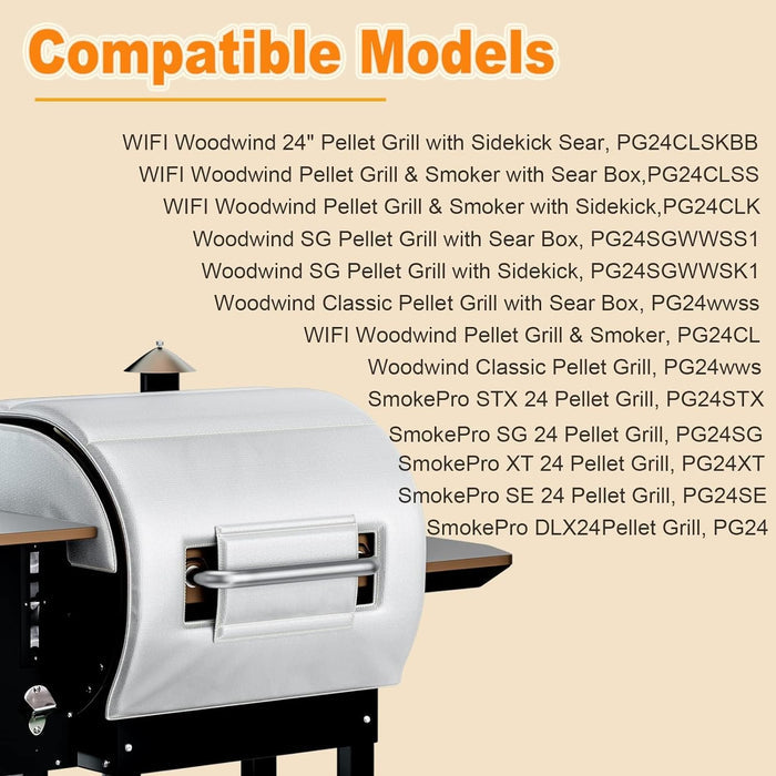 BBQ Insulation Blanket for Camp Chef PG24 Pellet Grills, fits PG24BLKL