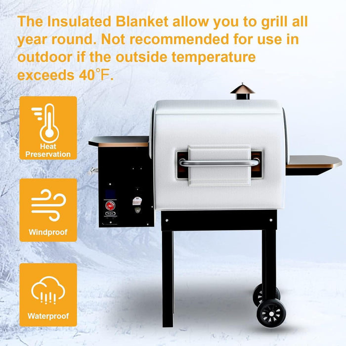 BBQ Insulation Blanket for Camp Chef PG24 Pellet Grills, fits PG24BLKL