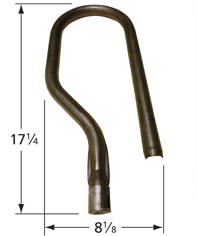Burner Tube for Bull 07638, 07639, 114686, 114693, TEXAN and Steelman Mountain Top K2 Pedestal Gas Grills