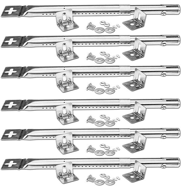 Burner Tubes Kit for Uniflame 6 Burner Gas Grills, BBQ Replacement Grill Parts, 12 - 17.5'' x 1''