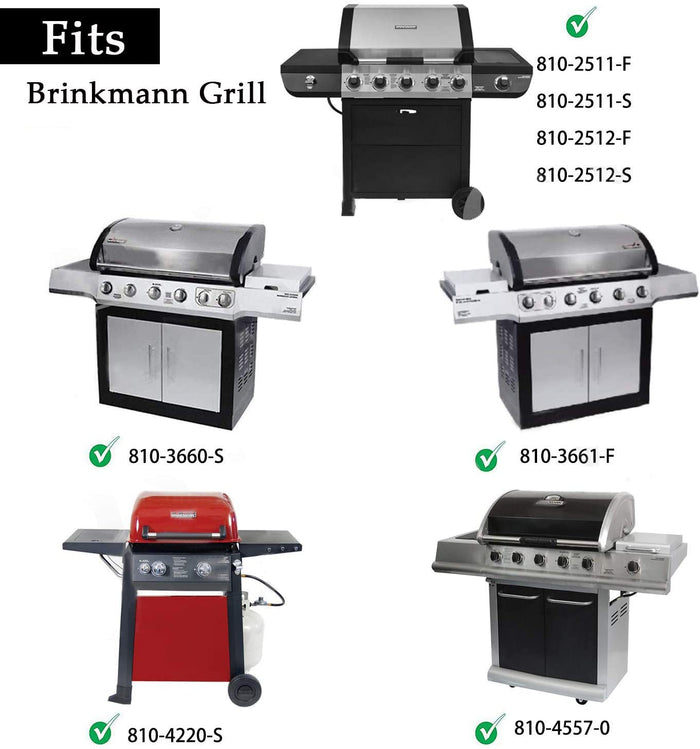 Burners and Igniter Parts Kit for Brinkmann 810-4545-G, 810-2512-F, 810-4535-S, 810-4545-0, 810-4545-F 5 Burner Gas Grills