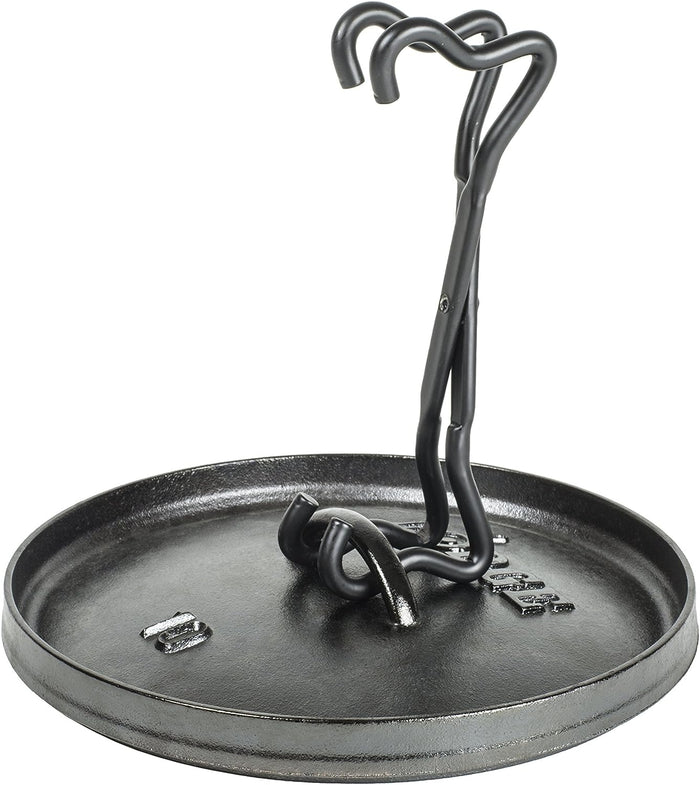 Camp Dutch Oven Lid Stand 4-in-1 Folding Pot Stand/Camp Dutch Oven Tool for Campfire Cooking